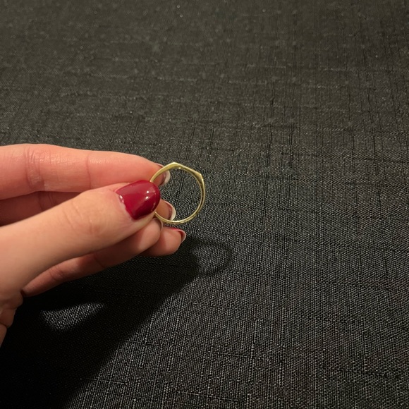 Gold-colour ring with four little stones in size 7 - Picture 2 of 3